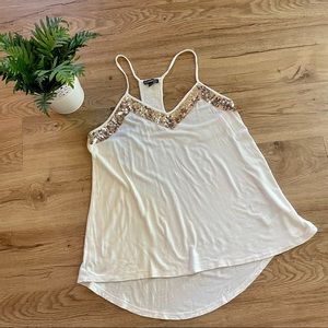 Express Babydoll Racerback Sequins Tank